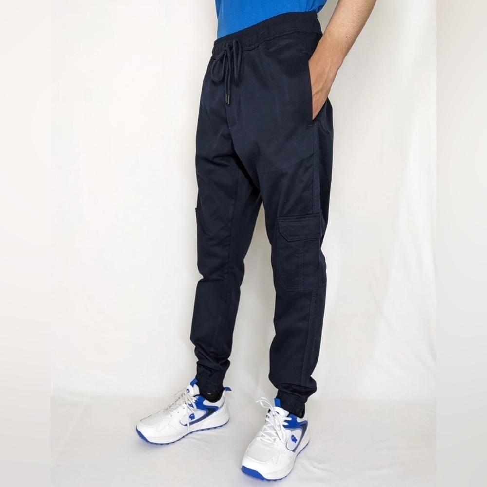 Hollister Dark Blue Cargo Pants for Men A0381
